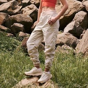NWT Free People Muted Beige Wherever I Roam pants
